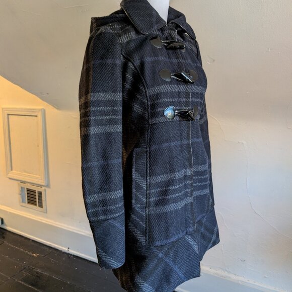 guess plaid hooded toggle peacoat ASO elena gilbert the vampire diaries (small) - Picture 5 of 9